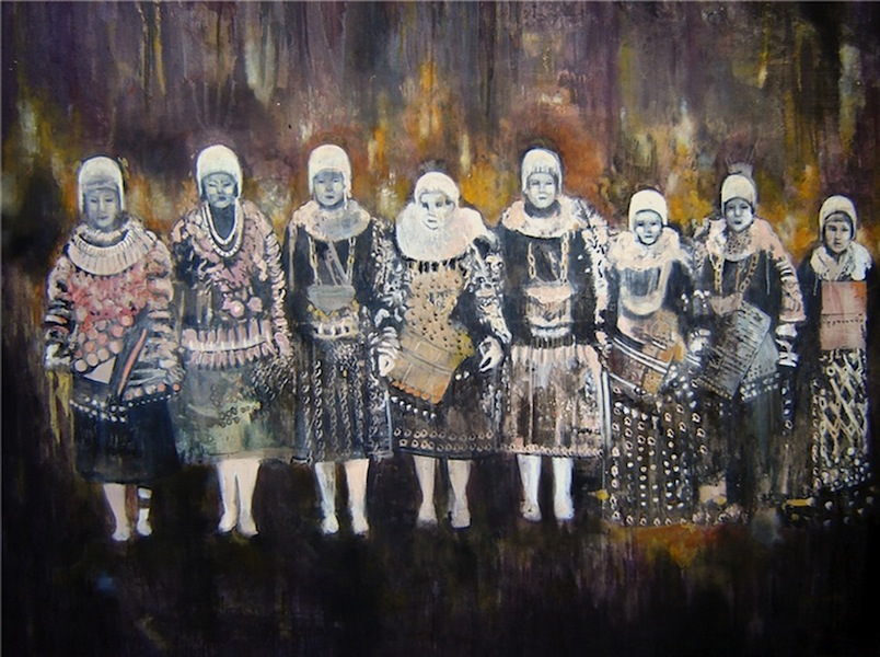 Miriam Vlaming: Minorities, 2006, Eggtempera on canvas, 130 x 160 cm

