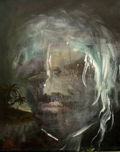 Alexander KÃ¶nig: Der Blinde, 2012, oil on canvas, 30 x 24 cm