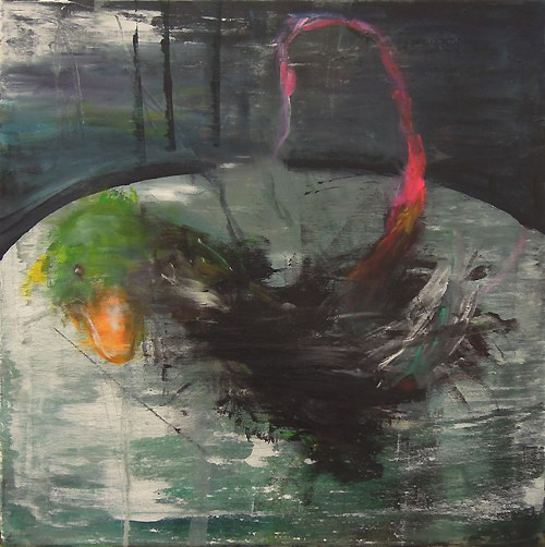 Alexander KÃ¶nig: Ente, 2012, oil on canvas, 50 x 50 cm