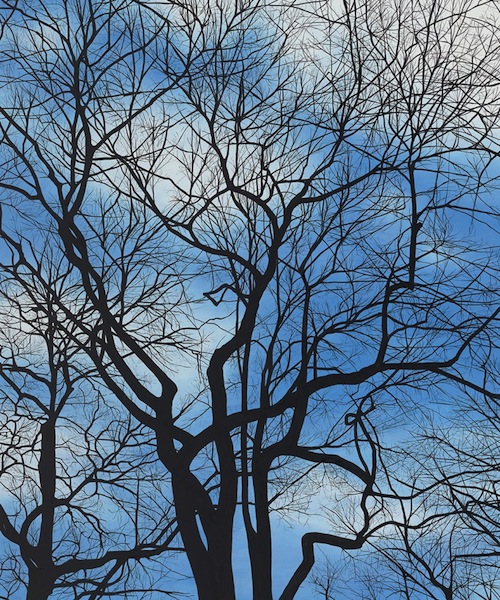 Rebecca Partridge: Sky Trees, 2014, watercolor on paper, 166 x 140 cm, gerahmt
/RPA09.5

