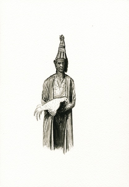 Fabian Lehnert: sarawak II, 2017,  Aquarell auf Papier, 26 x 18 cm

