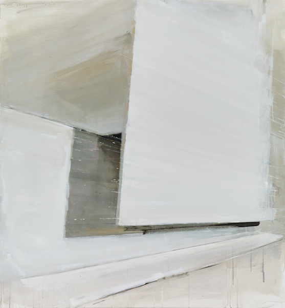 André Deloar: Vorsprung, 2015, Acryl und Öl auf Leinwand, 140 x 130 cm

