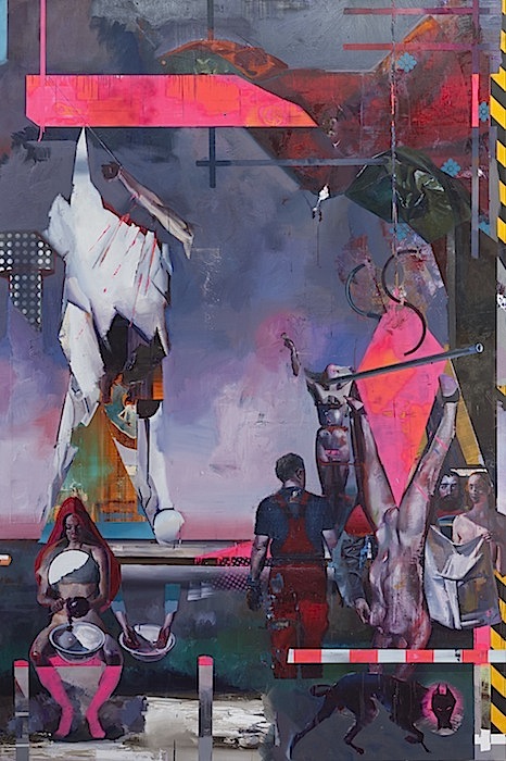 Rayk Goetze: Heil, 2016, Öl und Acryl auf Leinwand, 300 x 200 cm

