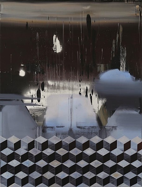 Rayk Goetze: The Queen is abscent, 2015, Öl und Acryl auf Leinwand, 200 x 150 cm

