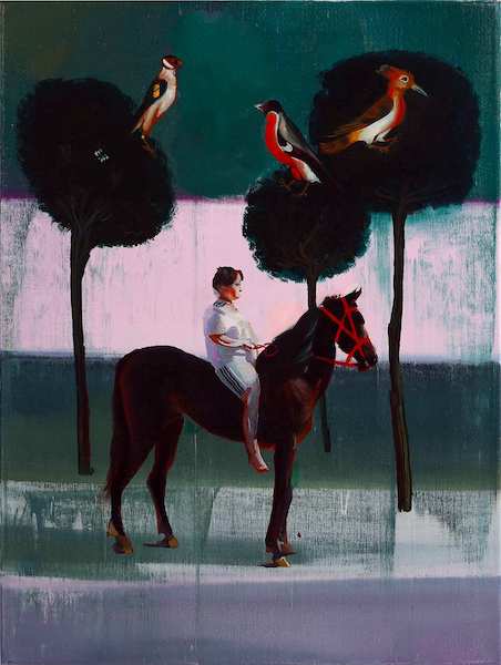 Rayk Goetze: Böhmischer Prinz, 2021, Öl auf Leinwand, 80 x 60 cm

