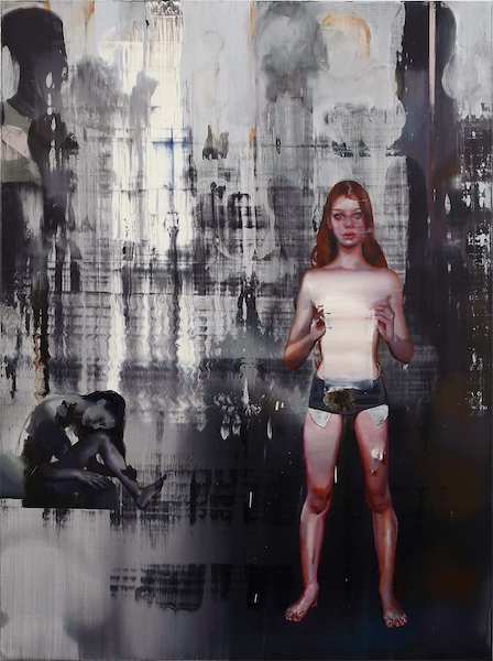 Rayk Goetze: Losung, 2021, Öl auf Leinwand, 200 x 150 cm

