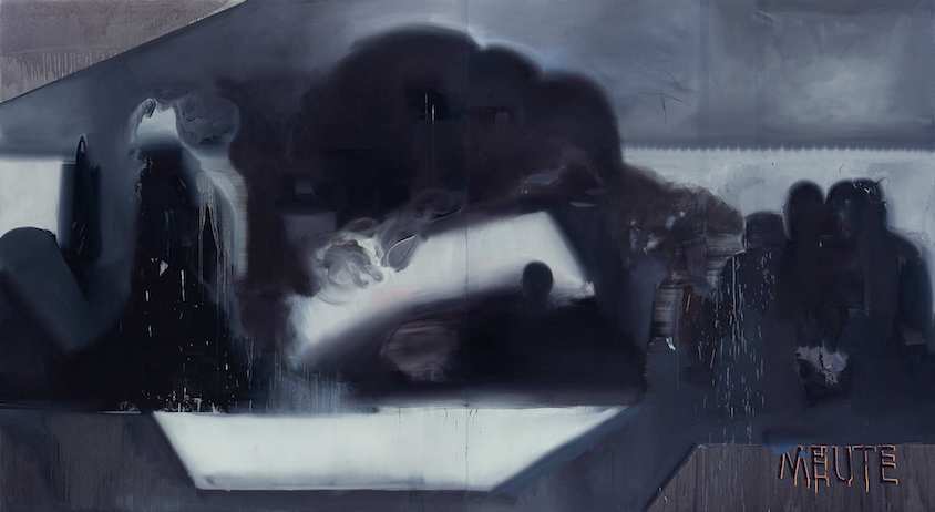 Rayk Goetze: Meute, 2020, Öl und Acryl auf Leinwand, 200 x 400 cm /2-teilig

