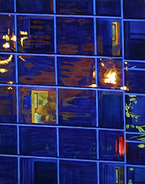 Seth Armstrong: Orange and Blue, 2016, 
oil on wood, 35,5 x 28 cm
/SAR01.8

