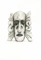 Fabian Lehnert, maske jakarta, 2017, watercolor on paper, 32 x 24 cm