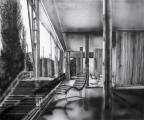 Eamon O´Kane: Black Mirror Interior I [Villa Tugendhat], 2013, acrylic on canvas, 100 x 120 cm


