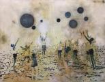 Miriam Vlaming: Physical Education, 2017, eggtempera on canvas, 140 x 180 cm

