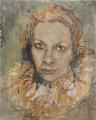 Miriam Vlaming: Self Portrait, 2015, Eggtempera on canvas, 50 x 40 cm

