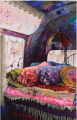 Katrin Heichel: Caravan, 2018, oil on canvas, 180 x 115 cm