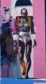 Rayk Goetze: Bote, 2019, Öl, Acryl auf Leinwand, 160 x 85 cm 

