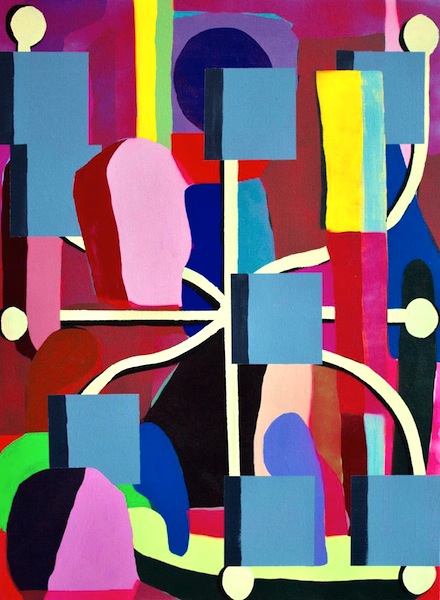 John Berry: Blinker, 2019, acrylic and flashe on canvas, 110 x 80 cm

