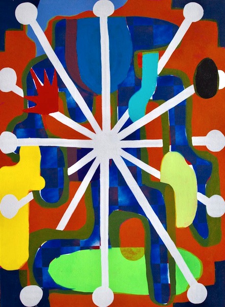 John Berry: Tally, 2019, acrylic, spray paint and flashe on canvas, 110 x 80 cm

