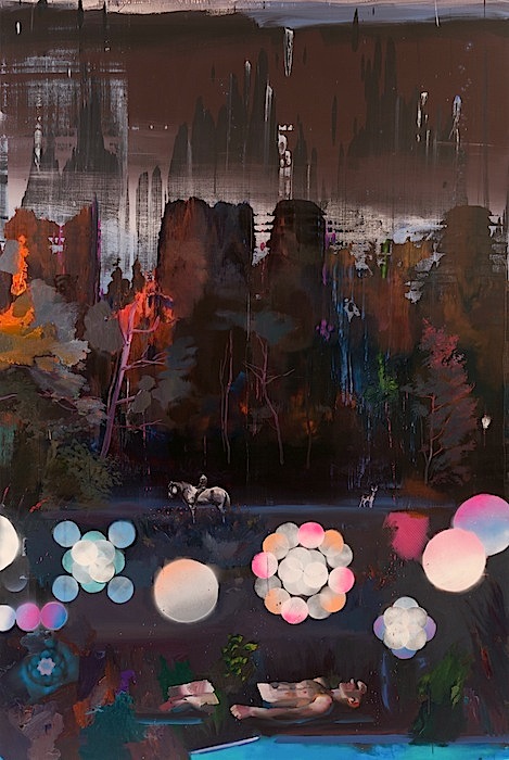 Rayk Goetze: Die Träume des Hirten, 2015, Öl und Acryl auf Leinwand, 300 x 200 cm